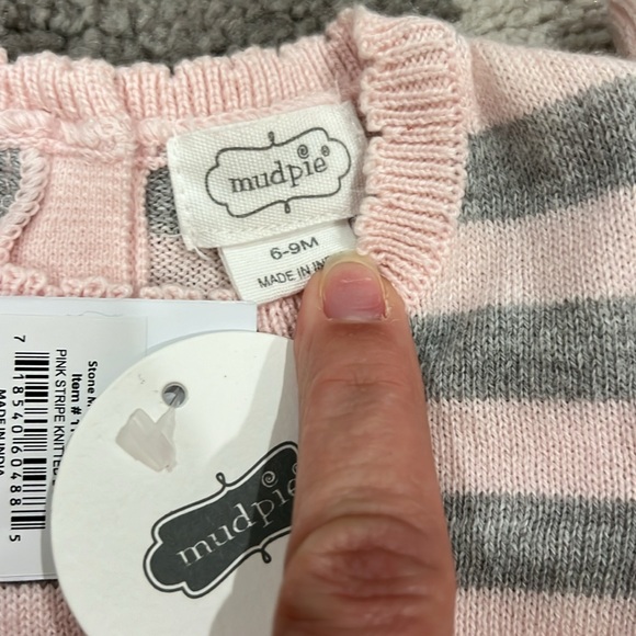 NWT Mudpie sweater romper—6-9 months - Picture 2 of 3